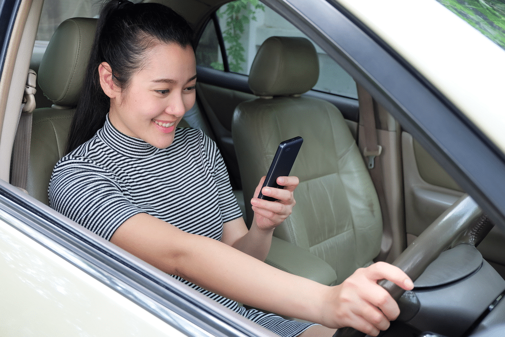 Mesquite rideshare driver before getting into a car accident and injuring the Uber passenger