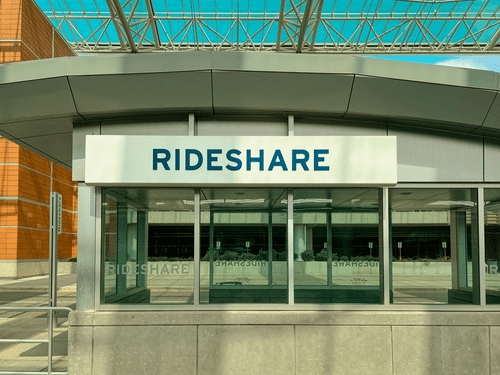 rideshare location in Texas airport